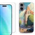 thumbnail image 1 of For iPhone 16 Phone Case Cover, Shockproof Case with Tempered Glass Screen Protector, by OneToughShield - Europe Summer, 1 of 4