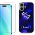 thumbnail image 1 of For iPhone 16 Phone Case Cover, Shockproof Case with Tempered Glass Screen Protector, by OneToughShield - Gemini, 1 of 4