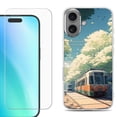 thumbnail image 1 of For iPhone 16 Phone Case Cover, Shockproof Case with Tempered Glass Screen Protector, by OneToughShield - Kyoto Summer, 1 of 4