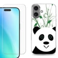 thumbnail image 1 of For iPhone 16 Phone Case Cover, Shockproof Case with Tempered Glass Screen Protector, by OneToughShield - Panda, 1 of 4