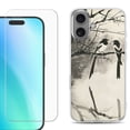 thumbnail image 1 of For iPhone 16 Phone Case Cover, Shockproof Case with Tempered Glass Screen Protector, by OneToughShield - Springtime Birds, 1 of 4