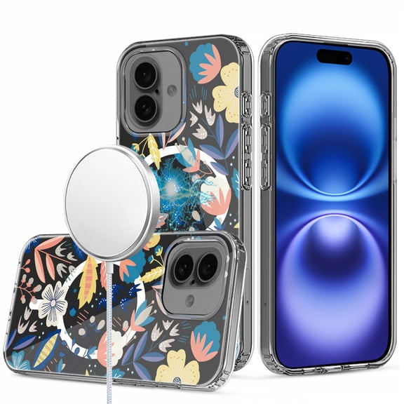 For iPhone 16 Plus 6.7 inch Thick Hybrid Design Cover Case - D