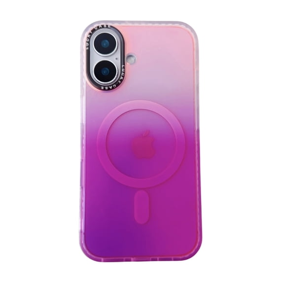 For iPhone 16 Plus Case, Compatible with Magsafe Gradient Color Design Wireless Charging Slim Fit Anti-Scratch Shockproof Drop Protection Magnetic Phone Case for Apple iPhone 16 Plus, Purple