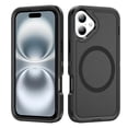 thumbnail image 1 of For iPhone 16 Plus Life Waterproof Rugged MagSafe Magnetic Phone Case,Black,For iPhone 16 Plus, 1 of 8
