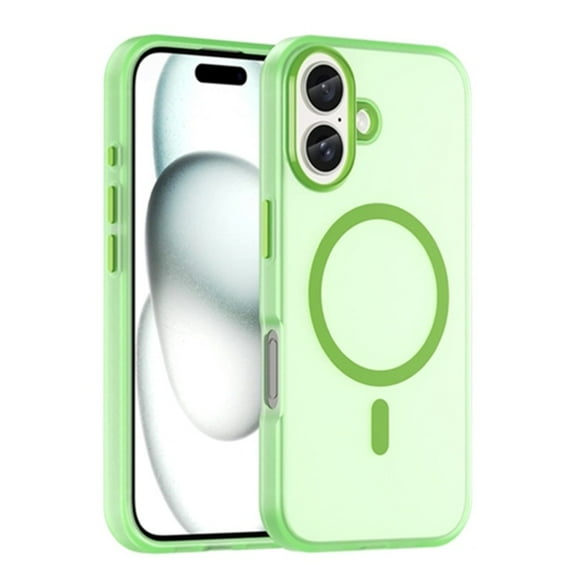 For iPhone 16 Plus MagSafe Frosted Translucent TPU + PC Full Coverage Phone Case
