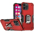thumbnail image 1 of For iPhone 16 Pro 6.3 inch OPTIMUM Magnetic Ring Stand Hybrid Case Cover - Red, 1 of 3