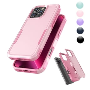 For iPhone 16 Pro Case 5G 2024, Sturdy Phone Case for Apple 16 Pro 6.3 inch ,Njjex Shockproof Heavy Duty Armor Hard Plastic & Rubber Rugged Bumper 2-in-1 Case Cover -Rose Gold