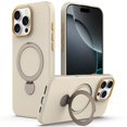 thumbnail image 1 of For iPhone 16 Pro Case (Compatible With MagSafe)  With Invisible Magnetic O-Ring Stand Military-Grade Shockproof Phone Case,Apricot,For iPhone 16 Pro, 1 of 7