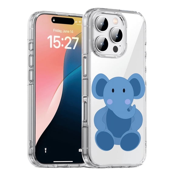HZSY. Protective Gel Phone Case for iPhone 16 Pro - Printed elephant