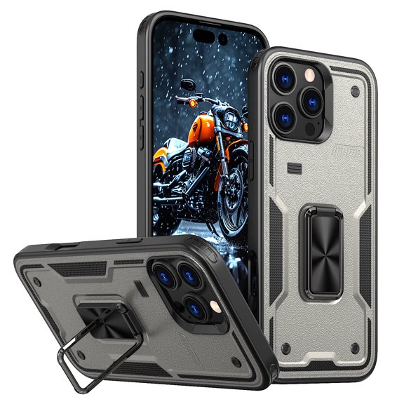 For iPhone 16 Pro Max 15ProMax 15 Plus 14ProMax 14 Plus 13ProMax 13 Pro 12ProMax 12 Pro 11 XR Phone Case Shockproof Holder Protector Heavy Hard Phone Cover For iPhone