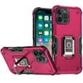 thumbnail image 1 of For iPhone 16 Pro Max 6.9 inch OPTIMUM Magnetic Ring Stand Hybrid Case Cover - Hot Pink, 1 of 3