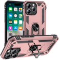 thumbnail image 1 of For iPhone 16 Pro Max 6.9 inch Ring Magnetic Kickstand Hybrid Case Cover - Rose Gold, 1 of 3