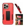 thumbnail image 1 of For iPhone 16 Pro Max Case, Dual Layer Shockproof 360-Degree Rotating Belt Clip Case Cover with Kickstand (Red), 1 of 7