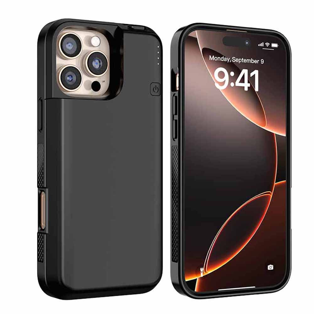 For iPhone 16 Pro Max External Battery Case Charger Power Bank