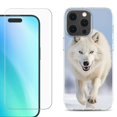 thumbnail image 1 of For iPhone 16 Pro Max Phone Case Cover, Shockproof Case with Tempered Glass Screen Protector, by OneToughShield - Arctic Wolf, 1 of 4