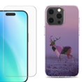 thumbnail image 1 of For iPhone 16 Pro Max Phone Case Cover, Shockproof Case with Tempered Glass Screen Protector, by OneToughShield - Deer/Polygon, 1 of 4