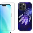 thumbnail image 1 of For iPhone 16 Pro Max Phone Case Cover, Shockproof Case with Tempered Glass Screen Protector, by OneToughShield - Dream Catcher, 1 of 4
