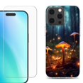 thumbnail image 1 of For iPhone 16 Pro Max Phone Case Cover, Shockproof Case with Tempered Glass Screen Protector, by OneToughShield - Fireflies Mushroom, 1 of 4