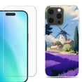 thumbnail image 1 of For iPhone 16 Pro Max Phone Case Cover, Shockproof Case with Tempered Glass Screen Protector, by OneToughShield - Lavender Field, 1 of 4