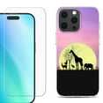thumbnail image 1 of For iPhone 16 Pro Max Phone Case Cover, Shockproof Case with Tempered Glass Screen Protector, by OneToughShield - Moonlight Safari, 1 of 4