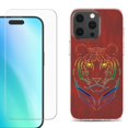 thumbnail image 1 of For iPhone 16 Pro Max Phone Case Cover, Shockproof Case with Tempered Glass Screen Protector, by OneToughShield - Night Tiger, 1 of 4