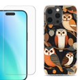 thumbnail image 1 of For iPhone 16 Pro Max Phone Case Cover, Shockproof Case with Tempered Glass Screen Protector, by OneToughShield - Owl Mix, 1 of 4