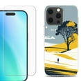 thumbnail image 1 of For iPhone 16 Pro Max Phone Case Cover, Shockproof Case with Tempered Glass Screen Protector, by OneToughShield - Tree on Hill, 1 of 4