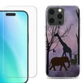 thumbnail image 1 of For iPhone 16 Pro Max Phone Case Cover, Shockproof Case with Tempered Glass Screen Protector, by OneToughShield - Twilight Safari, 1 of 4