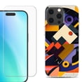 thumbnail image 1 of For iPhone 16 Pro Phone Case Cover, Shockproof Case with Tempered Glass Screen Protector, by OneToughShield - Abstract Art, 1 of 4