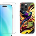 thumbnail image 1 of For iPhone 16 Pro Phone Case Cover, Shockproof Case with Tempered Glass Screen Protector, by OneToughShield - Abstract Bird, 1 of 4