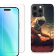 thumbnail image 1 of For iPhone 16 Pro Phone Case Cover, Shockproof Case with Tempered Glass Screen Protector, by OneToughShield - Astronaut Planting, 1 of 4