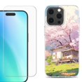 thumbnail image 1 of For iPhone 16 Pro Phone Case Cover, Shockproof Case with Tempered Glass Screen Protector, by OneToughShield - Aura Spring, 1 of 4