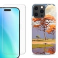 thumbnail image 1 of For iPhone 16 Pro Phone Case Cover, Shockproof Case with Tempered Glass Screen Protector, by OneToughShield - Autumn Tree, 1 of 4