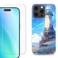 thumbnail image 1 of For iPhone 16 Pro Phone Case Cover, Shockproof Case with Tempered Glass Screen Protector, by OneToughShield - Beacon Sky, 1 of 4