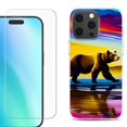 thumbnail image 1 of For iPhone 16 Pro Phone Case Cover, Shockproof Case with Tempered Glass Screen Protector, by OneToughShield - Bear, 1 of 4