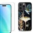 thumbnail image 1 of For iPhone 16 Pro Phone Case Cover, Shockproof Case with Tempered Glass Screen Protector, by OneToughShield - Butterfly Translucent, 1 of 4