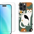 thumbnail image 1 of For iPhone 16 Pro Phone Case Cover, Shockproof Case with Tempered Glass Screen Protector, by OneToughShield - Cat, 1 of 4