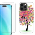 thumbnail image 1 of For iPhone 16 Pro Phone Case Cover, Shockproof Case with Tempered Glass Screen Protector, by OneToughShield - Color Hearts Tree, 1 of 4