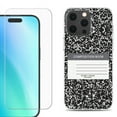 thumbnail image 1 of For iPhone 16 Pro Phone Case Cover, Shockproof Case with Tempered Glass Screen Protector, by OneToughShield - Composition Book, 1 of 4