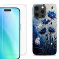 thumbnail image 1 of For iPhone 16 Pro Phone Case Cover, Shockproof Case with Tempered Glass Screen Protector, by OneToughShield - Cornflower, 1 of 4