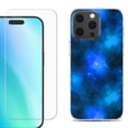 thumbnail image 1 of For iPhone 16 Pro Phone Case Cover, Shockproof Case with Tempered Glass Screen Protector, by OneToughShield - Cosmos/Stars, 1 of 4
