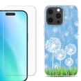 thumbnail image 1 of For iPhone 16 Pro Phone Case Cover, Shockproof Case with Tempered Glass Screen Protector, by OneToughShield - Dandelion Sky, 1 of 4
