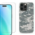 thumbnail image 1 of For iPhone 16 Pro Phone Case Cover, Shockproof Case with Tempered Glass Screen Protector, by OneToughShield - Digital Camo, 1 of 4