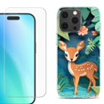 thumbnail image 1 of For iPhone 16 Pro Phone Case Cover, Shockproof Case with Tempered Glass Screen Protector, by OneToughShield - Fawn Craft, 1 of 4