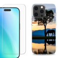 thumbnail image 1 of For iPhone 16 Pro Phone Case Cover, Shockproof Case with Tempered Glass Screen Protector, by OneToughShield - Horse Tree, 1 of 4
