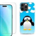 thumbnail image 1 of For iPhone 16 Pro Phone Case Cover, Shockproof Case with Tempered Glass Screen Protector, by OneToughShield - Penguin, 1 of 4