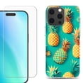 thumbnail image 1 of For iPhone 16 Pro Phone Case Cover, Shockproof Case with Tempered Glass Screen Protector, by OneToughShield - Pineapple, 1 of 4