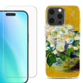 thumbnail image 1 of For iPhone 16 Pro Phone Case Cover, Shockproof Case with Tempered Glass Screen Protector, by OneToughShield - Roses, 1 of 4