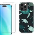 thumbnail image 1 of For iPhone 16 Pro Phone Case Cover, Shockproof Case with Tempered Glass Screen Protector, by OneToughShield - Sea Turtle Mix, 1 of 4