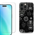 thumbnail image 1 of For iPhone 16 Pro Phone Case Cover, Shockproof Case with Tempered Glass Screen Protector, by OneToughShield - Skull Mix, 1 of 4